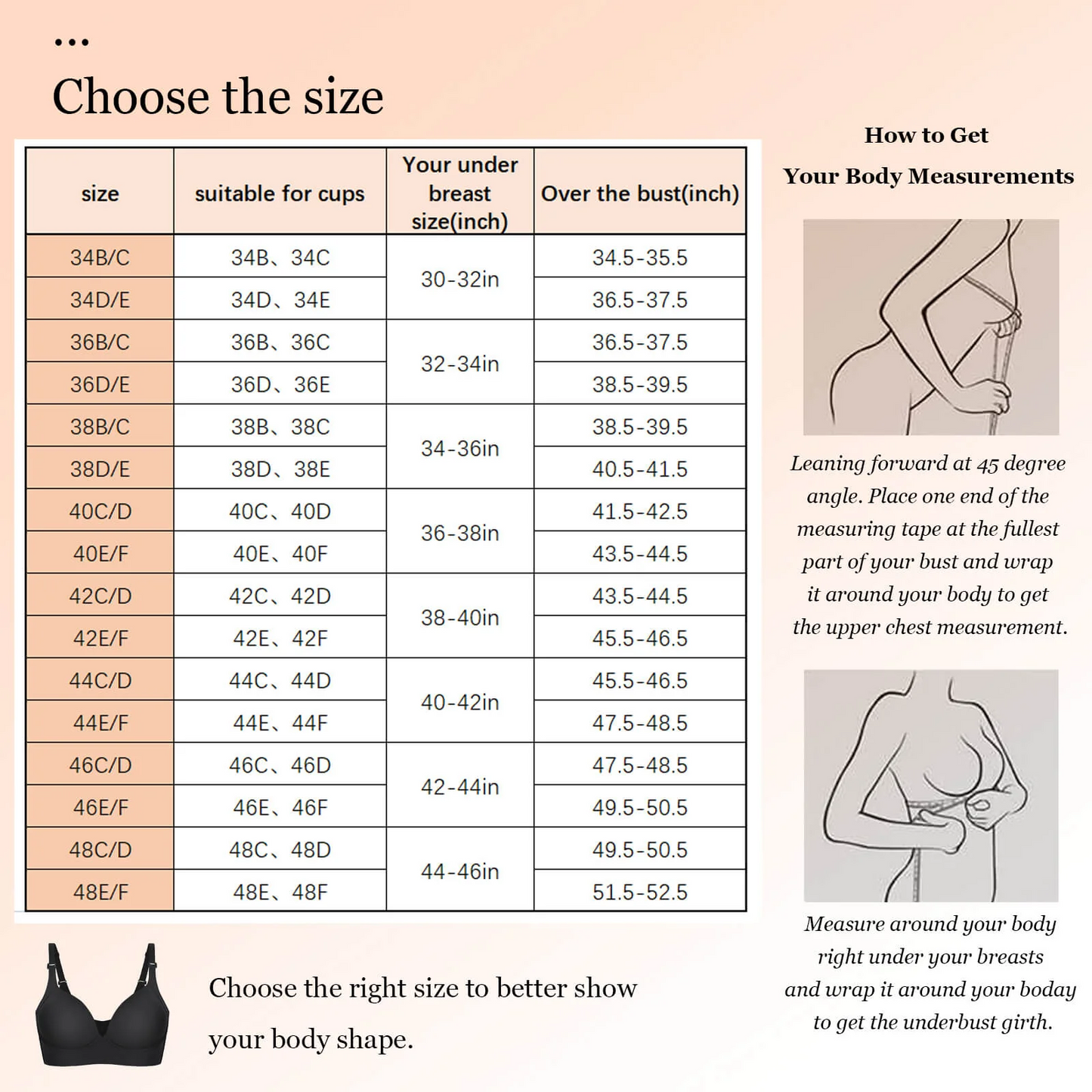 Deep-cup push-up shaper bra