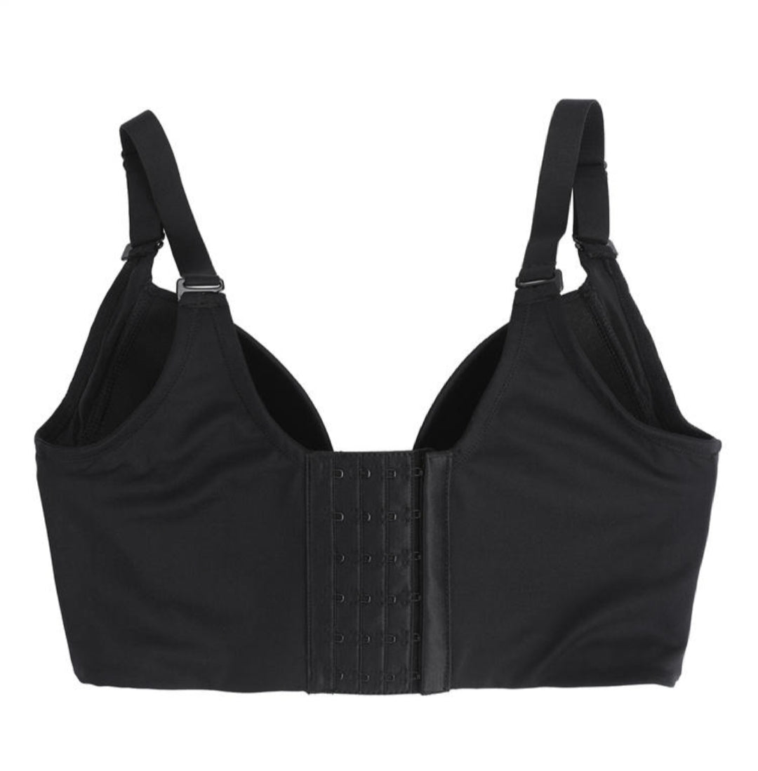 Deep-cup push-up shaper bra