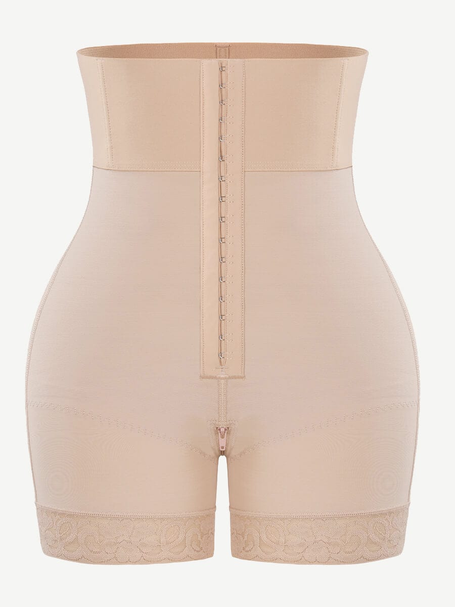High-waisted double compression shorts