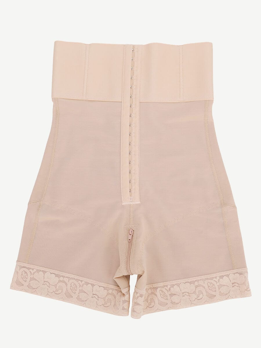 High-waisted double compression shorts