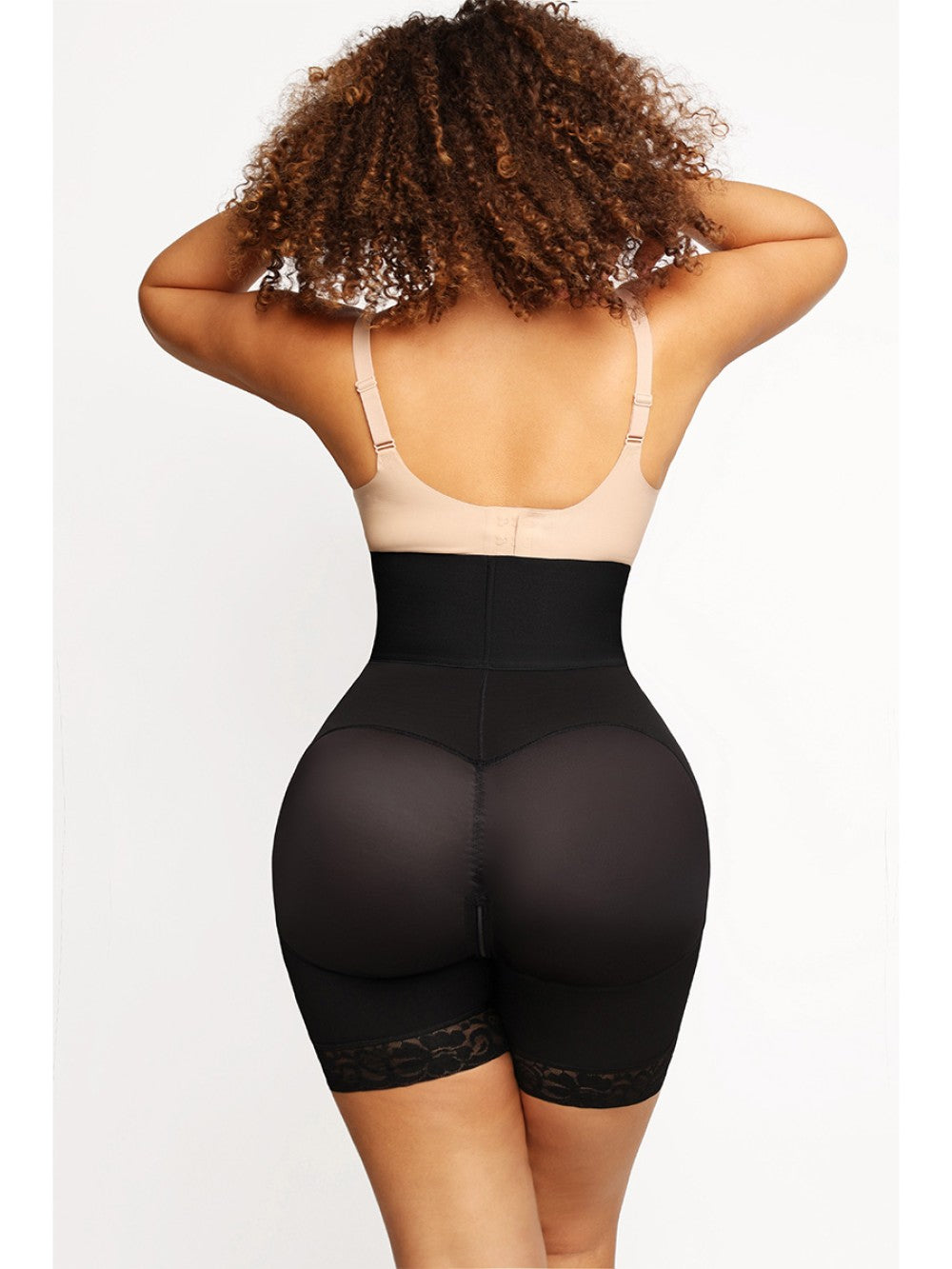 High-waisted double compression shorts